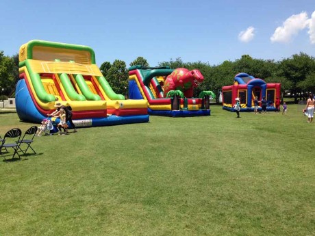 Rent the 20ft dual lane inflatable slide