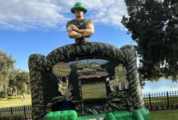 Camouflage Sergeant 5 in 1 Bounce House | Army Party Rentals